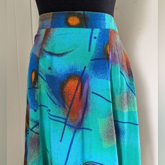 VTG Britany Blu Celestial Mod Maximalist Skirt 60s 70s XS - Picture 2 of 7